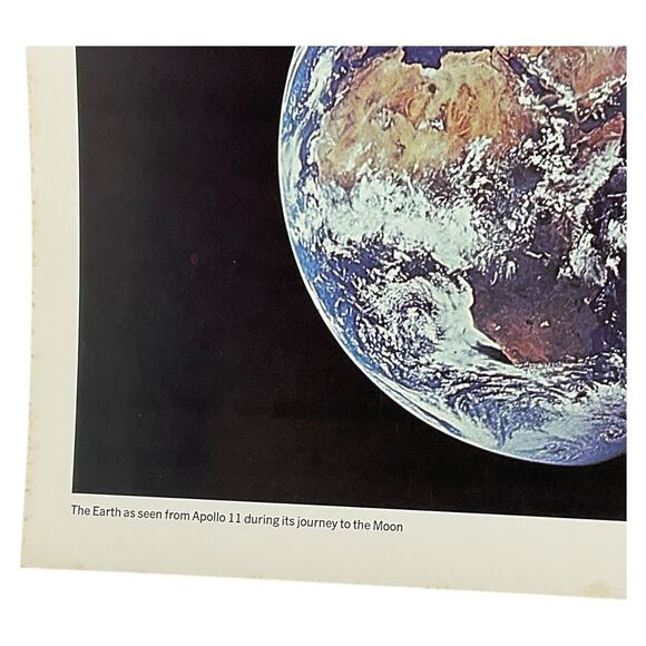 Vintage Apollo 11 Earth Photo NASA 1969 Space Exploration Print - Picture 3 of 5
